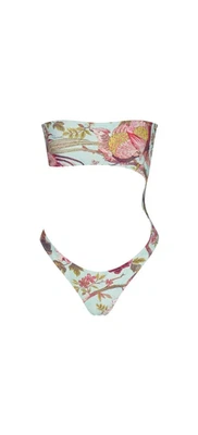NWT SKIMS X ROBERTO CAVALLI STRAPLESS MONOKINI Flora Size Large - Image 1 of 4