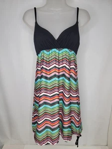 Rampage Party Dress Size Medium Knee Length Spaghetti Strap Black Multicolor - Picture 1 of 10