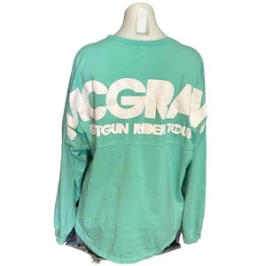 Tim McGraw Shotgun Rider Spirit Jersey MEDIUM Teal Green Oversize Concert Tee - Picture 1 of 8