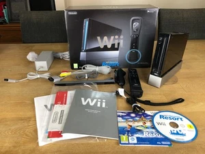 Nintendo Wii Sports Resort Schwarz Konsole - Wii Motion Controller - OVP - Bild 1 von 11