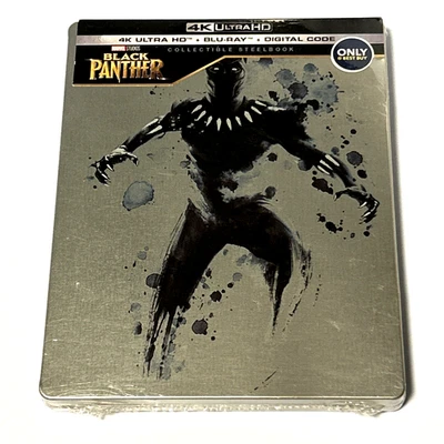 Black Panther (4K +  Blu-ray, 2018) Best Buy Exclusive SteelBook **BRAND NEW** - Image 1 of 3
