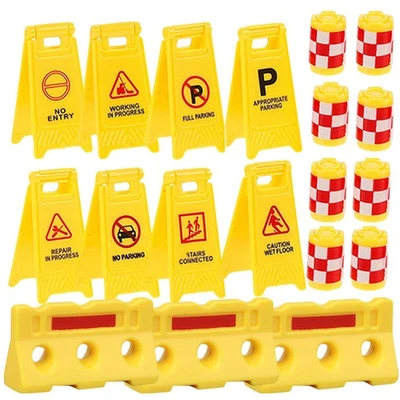  Toy Road Signs Children Traffic Prop Skating Training Cone Barricades Model - Image 1 of 4