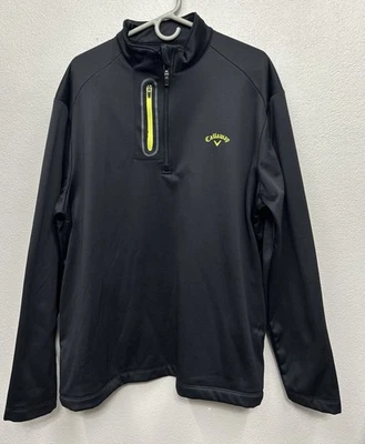 Callaway Golf Cuarto Cremallera Pullover Sudadera Para Hombre XL Negro Manga Larga Chaqueta Foto 1 de 4