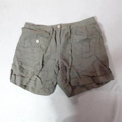 Pantalones Cortos de Lino Saks Fifth Avenue Para Mujer Pequeños Cordón Estilo Hilos Preppy Foto 1 de 4