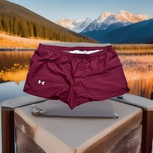 Under Armour lined running shorts - Maroon - Women's Size XL NEW - Picture 1 of 5
