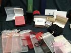 Vintage Jewelry Presentation Boxes Lot Of 14, With 16 Drawstring Bags