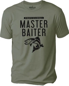 Fishing Gifts For Men Master Baiter Shirt For Man Bass Fishin Sweatshirt T-Shirt - Picture 1 of 22