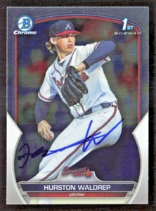 HURSTON WALDREP FIRMATO 2023 1° ARCIERE CHROME DRAFT #BDC-114 ATLANTA BRAVES - Foto 1 di 2