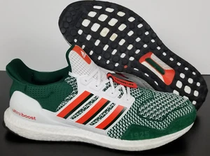 ADIDAS ULTRABOOST 1.0 MIAMI HURRICANES RUNNING SHOES GREEN RARE HQ5884 (SIZE 13) - Picture 1 of 17