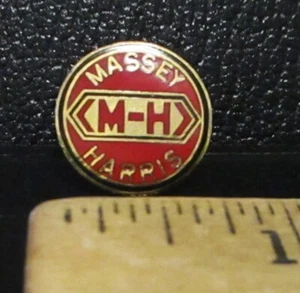 Massey Harris MH Trademark Logo Hat Cap Lapel Pin Tractor Combine Implement 3/4" - Picture 1 of 3