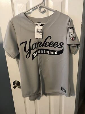 Camiseta Defunct Staten Island Yankees Road Gris Mujer Nueva Con Etiquetas Talla XL Foto 1 de 4