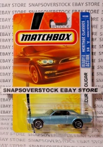 2008 MATCHBOX LIGHT BLUE '68 MERCURY COUGAR, HERITAGE CLASSICS, MBX #3, SEE DESC - Picture 1 of 14