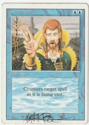 Revised Edition  MTG  Counterspell   SIgned by Mark Poole - Image 1 of 2