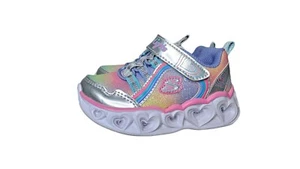 Girl's Skechers, S Lights: Heart lights around, Rainbow Lux S Size 6 - Picture 1 of 10