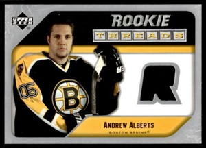 2005-06 Upper Deck Rookie Threads Andrew Alberts Boston Bruins #RT-AA .
