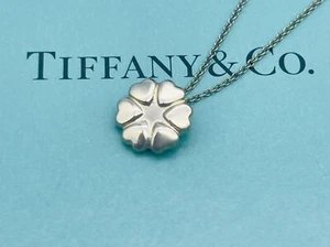 Tiffany & Co Necklace Paloma Picasso Crown Heart Sterling Silver Pendant 16" J14 - Picture 1 of 5