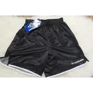 NWT Vintage Y2K Polyester UMBRO Black Men's Small Soccer Shorts - Picture 1 of 11