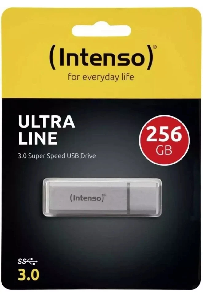 & Intenso Ultra Line 256GB USB-A Flash Drive Stick USB 3.2 UK Seller