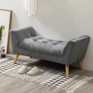 Chesterfield Bench Bed Button Footstool End Chair Window Seat Hallway Shoe Stool - Picture 1 of 17