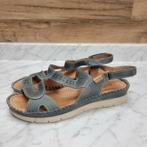 Women's Sz 41 US 10.5-11 Pikolinos Altea Leather Sandals Gray - Picture 1 of 12