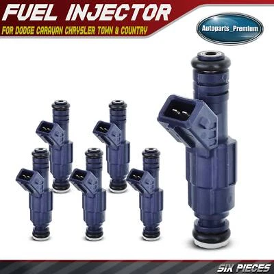 6Pcs Fuel Injector for Dodge Caravan Chrysler Town & Country 1992-1993 V6 3.3L - Image 1 of 4