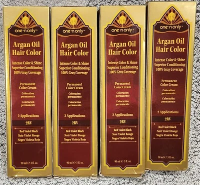 One 'n Only ACEITE DE ARGÁN Crema Brillo de Color de Cabello ~ 3 fl oz / 90 ml LOTE de 4 Foto 1 de 4