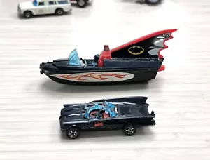 Vintage Corgi Batmobile W/ Batboat and Batman Figures Made In G. Britain - Picture 1 of 8