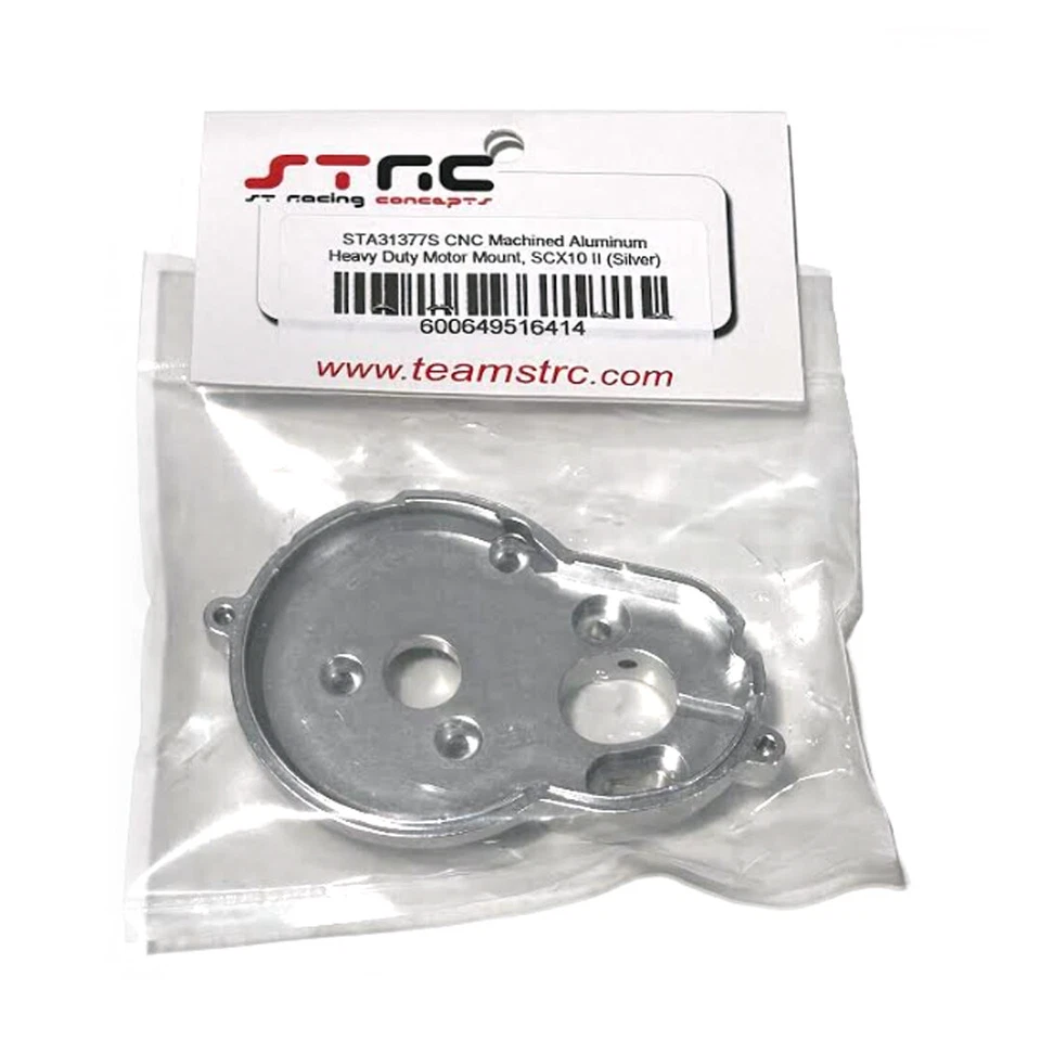 NEW STRC Aluminum Heavy Duty Motor Mount Silver for SCX10 II - Image 1 of 1