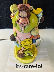 1974 Cheryl Gadow "Children Crawling up Side of Large Cone" Ice Cream Cone Lamp - Picture 1 of 16
