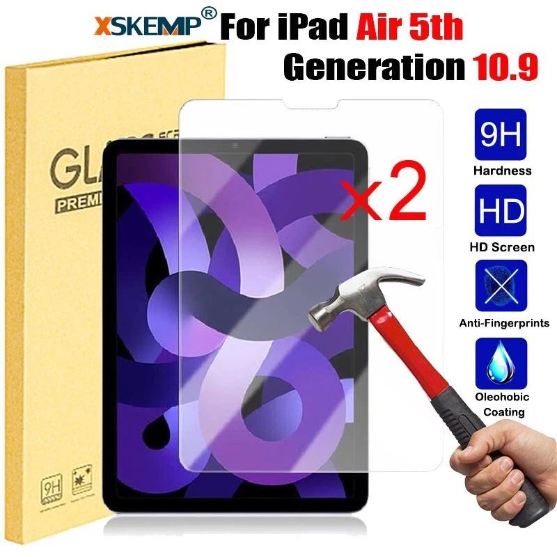 2PCS Tempered Glass Screen Protector Cover For iPad Air 5th 4th 3rd Air 2 1 Gen - Image 1 of 4