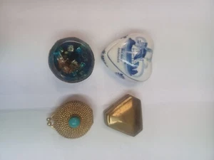 Vintage Pill Box Lot, Estee Lauder, Blue Delft, Millefiora - Picture 1 of 8