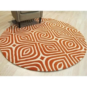 Neuer handgefertigter Zickzack runder Teppich 3x3, 4x4, 5x5, 6x6, 7x7, 8x8, 9x9, 10x10 - Bild 1 von 6