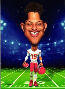 T Breyer Unique Crazy Caricature Card Featuring Great Quarterback - Picture 1 of 4