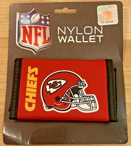 Kansas City Chiefs Football NFL Nylon Trifold Wallet New Red Men’s Cover