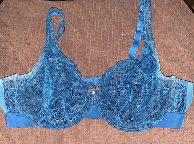 Sujetador de encaje azul para mujer Cacique Lane Bryant talla 32C Foto 1 de 2