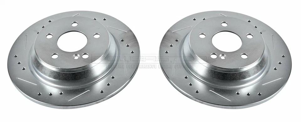 Power Stop for 03-06 Mercedes-Benz CL500 Rear Evolution Drilled & Slotted Rotors — 第 1/1 张图片