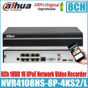 Dahua 8 Channel NVR POE NVR4108HS-8P-4KS2/L H.265+ 4K 8MP Network Video Recorder - Picture 1 of 10