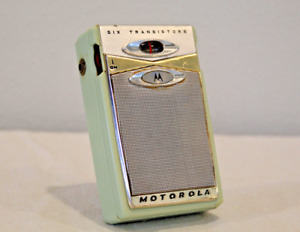 Motorola Model X11G - 6 Transistor Pocket Radio AM - Mint Green - 1960