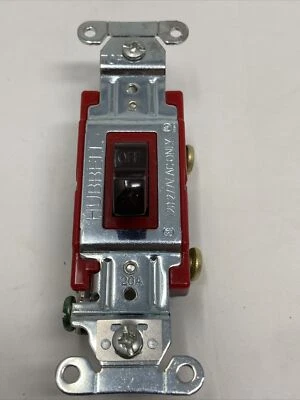 (Lot of 4)Hubbell-PRO 20A 2P Pole Heavy-Duty Industrial Toggle Switch (Black) - Imagem 1 de 4