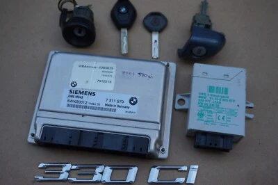 BMW 330ci 2001 3,0 L dos llaves bloqueo de encendido 1094686 DME 7511570 EWS3 6905670 e46 Foto 1 de 4