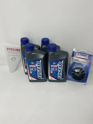 OEM 2002-2019 Suzuki DL1000 VSTROM 10w40 Full Synthetic Oil Change Kit - Image 1 of 3