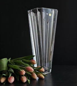 Bohemia Crystal Clear Vase "Balzac" – 13" Tall | Czech Republic Glass art - Bild 1 von 6