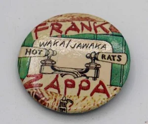 Vintage Frank Zappa Pinback Button - Waka/Jawaka & Hot Rats Album Artwork - Rare - Picture 1 of 2