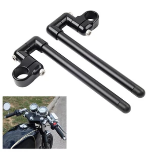 33MM Cafe Racer Bars 7/8" 22mm Motorcycle Universal Clip-On Handlebar Fork Tube - Picture 1 of 11
