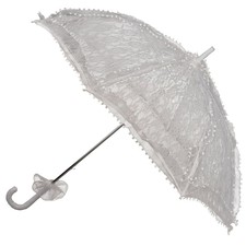 Biedermeier Spitzenschirm Hochzeitsschirm mit Spitze Sonnenschirm Brautschirm