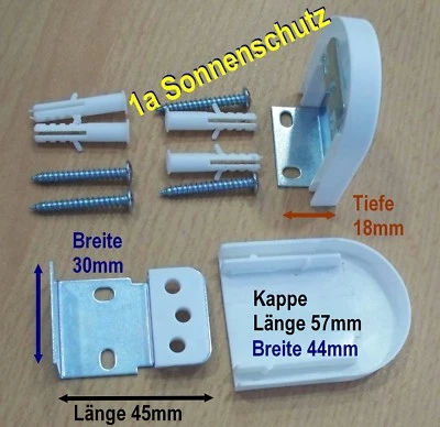 Jalousie Halter Rolloträger aus Metall robust Rollo Jalousie stabil 1 Paar neu - Bild 1 von 3