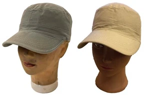 100% Cotton Slazenger Cadet Box Cap Wool Army Military Fashion Castro Hat Cap - Picture 1 of 6