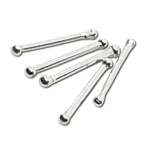 Tiny Nose Stud 1mm 925 Silver 22 Gauge 6mm Push Fit Ball End Wholesale x 5 Pines - Imagen 1 de 16