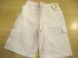 $35 NWT Girls  6 Yr White Cotton Designer YESSICA BASULTO Cargo SHORTS Casual - Picture 1 of 11