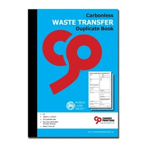 Cherry NCR Waste Transfer (WTN) Duplicate Book A5 (148mm x 210mm) 50 sets - Picture 1 of 2